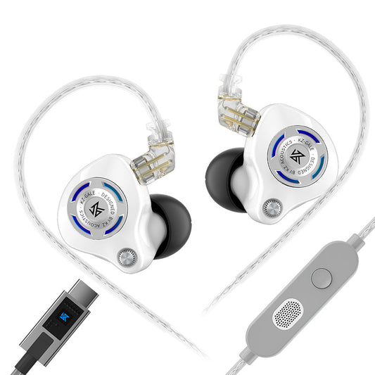 KZ Gale - In-Ear Monitors White With Microphone