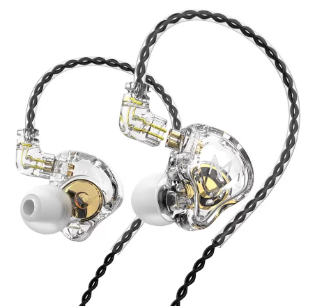 TRN MT1 In-Ear Monitors Transparent